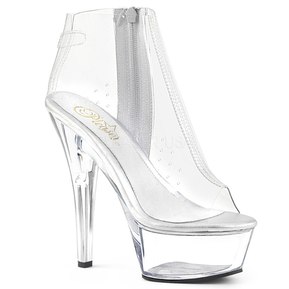 Platform Clear High Heel Ankle Boots